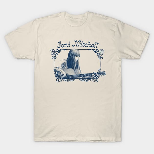 Joni Mitchell // Retro 1970s Style Fan Art Design T-Shirt by DankFutura